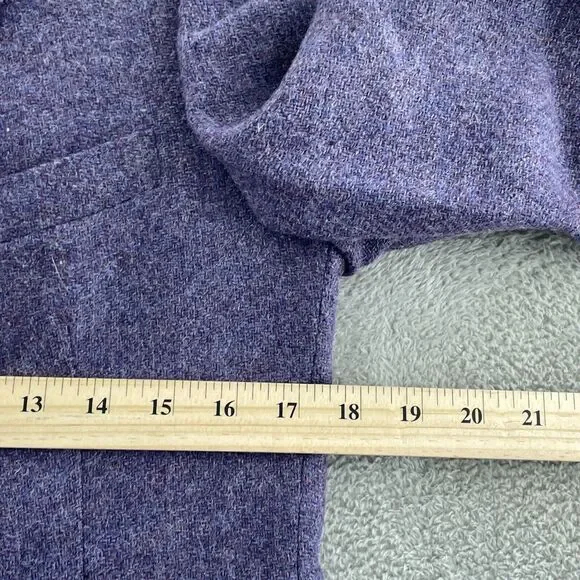 Vntg J.G. Hook Womens Wool Blazer Jacket Size 12 Purple With Gold Buttons 2619 - Picture 9 of 10